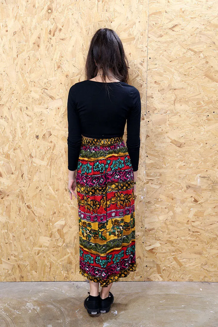 90s Abstract Printed Culotte Trouser
