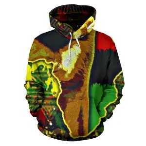 African Gold Colored Map Hoodie