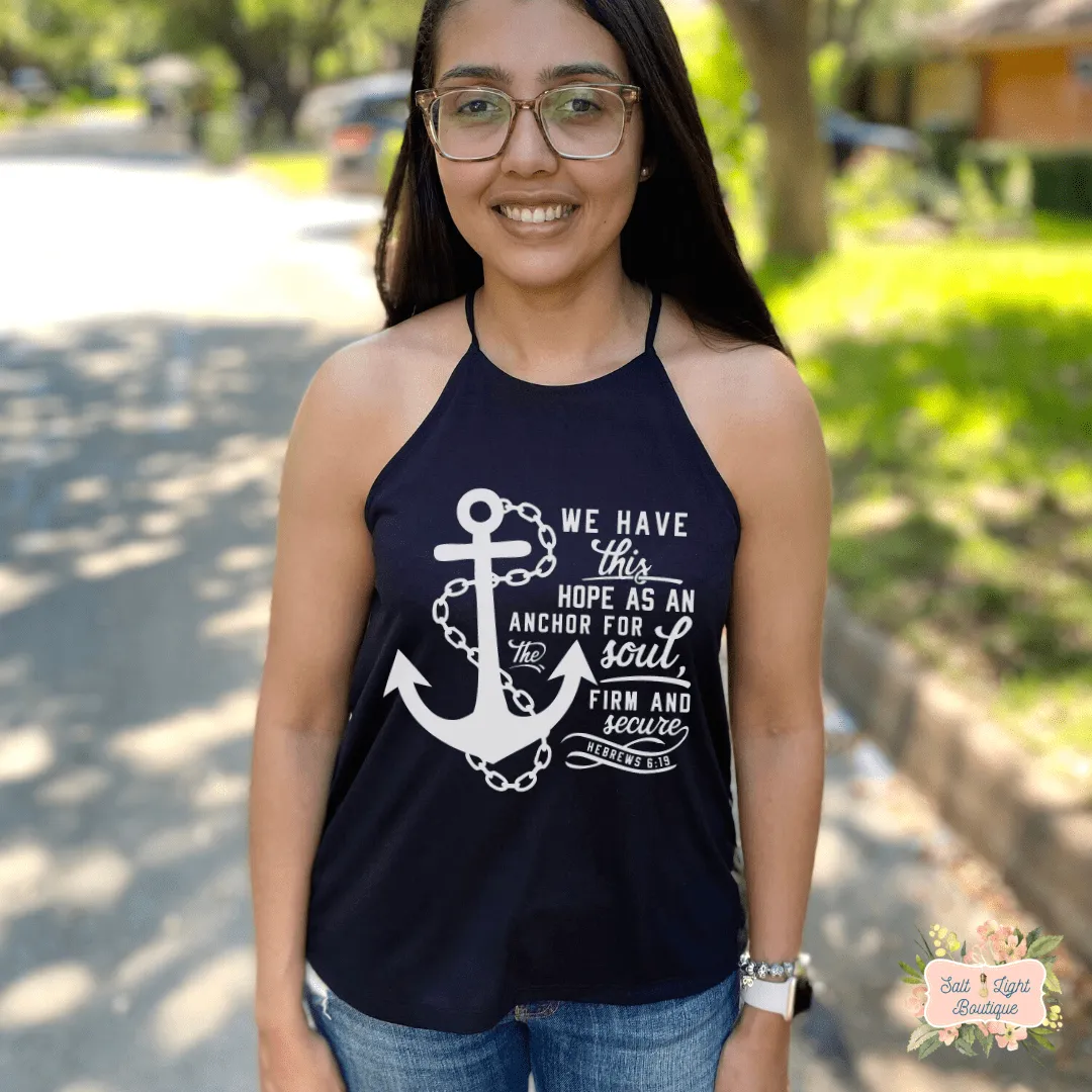 ANCHORED | CLOTHED IN GRACE COLLECTION | WOMEN'S HIGH NECK TANK