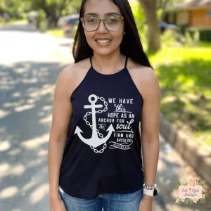 ANCHORED | CLOTHED IN GRACE COLLECTION | WOMEN'S HIGH NECK TANK