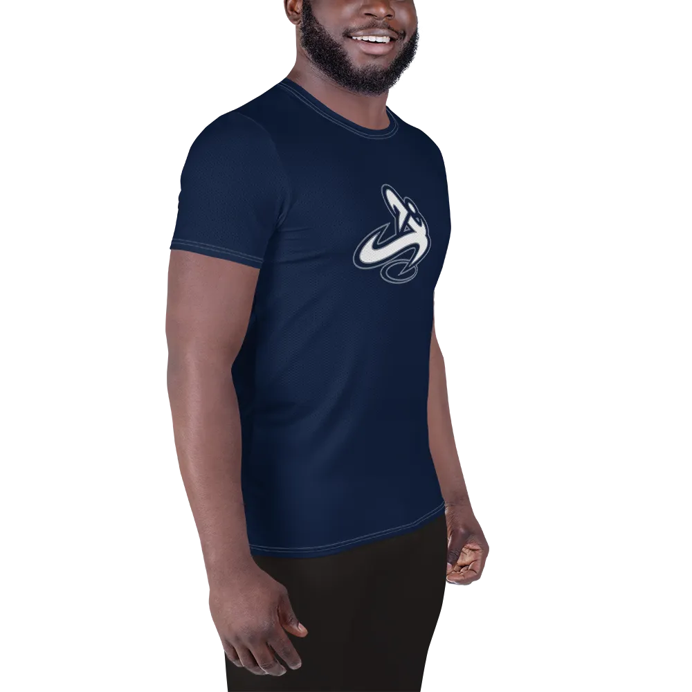 Athletic Apparatus Navy White logo White stitch Men's Athletic T-shirt