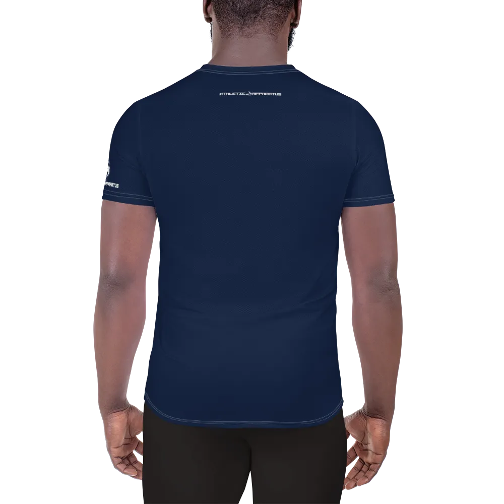 Athletic Apparatus Navy White logo White stitch Men's Athletic T-shirt