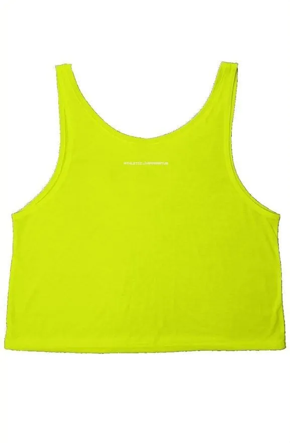 Athletic Apparatus Neon Yellow White Logo flowy bo
