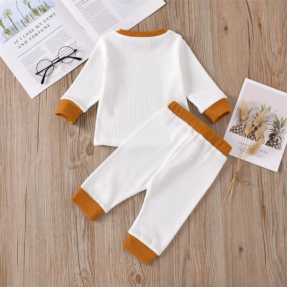Baby Unisex Casual Long Sleeve Top & Trousers Cheap Boutique Baby Clothes