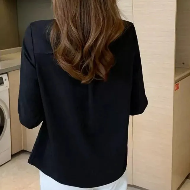 Best Elegant Casual Women's Bold-Long sleeve chiffon blouse