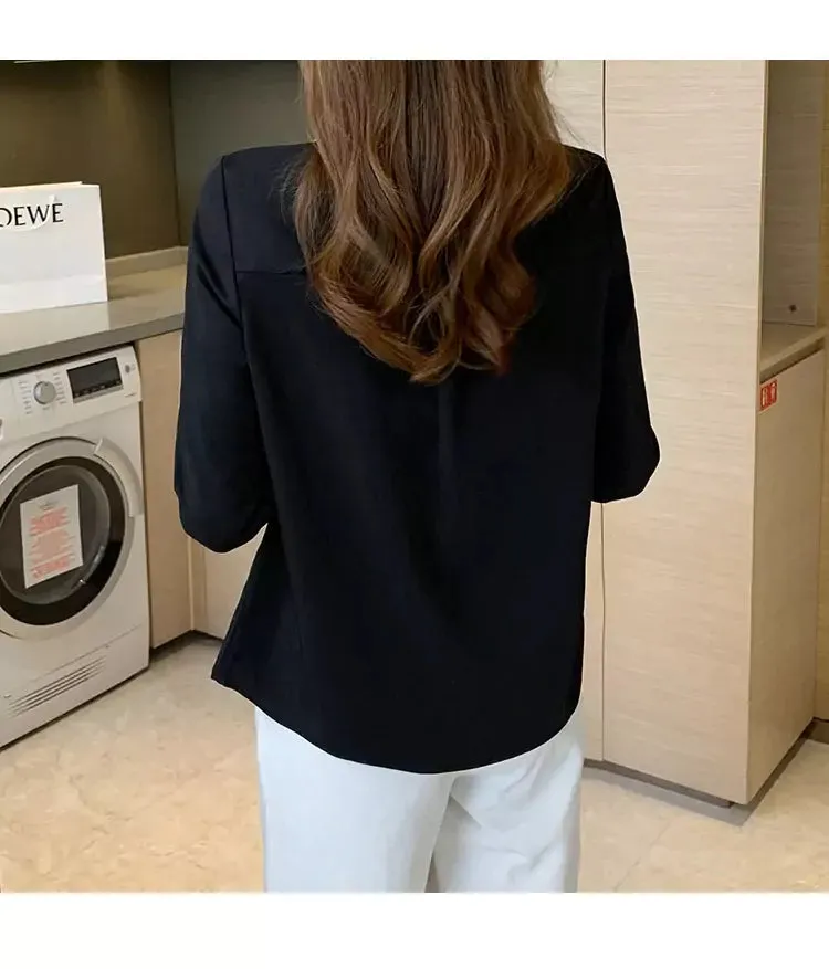 Best Elegant Casual Women's Bold-Long sleeve chiffon blouse