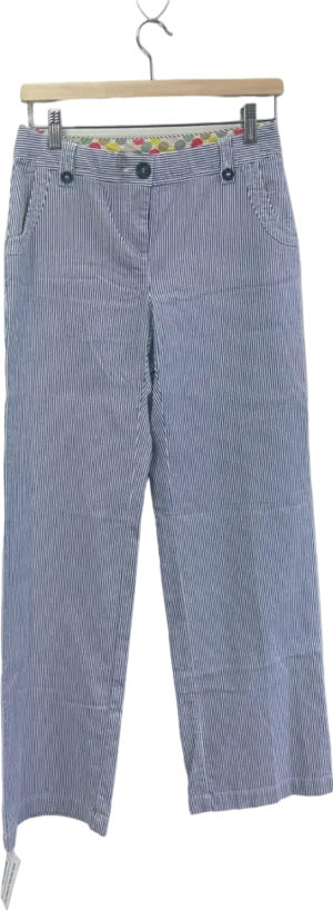 BODEN Blue and White Striped Trousers UK 8L