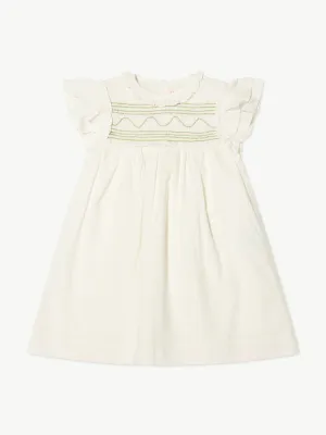 Bonpoint Girls Bijou Dress in White