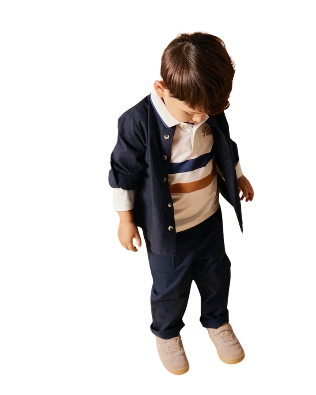 Boys Name It Ryan Navy Twill Chino Trousers