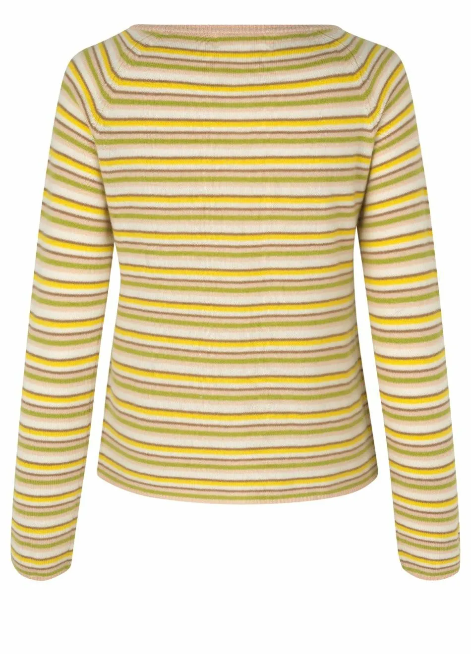 Cashmere Multi Stripe Cardigan | Rose