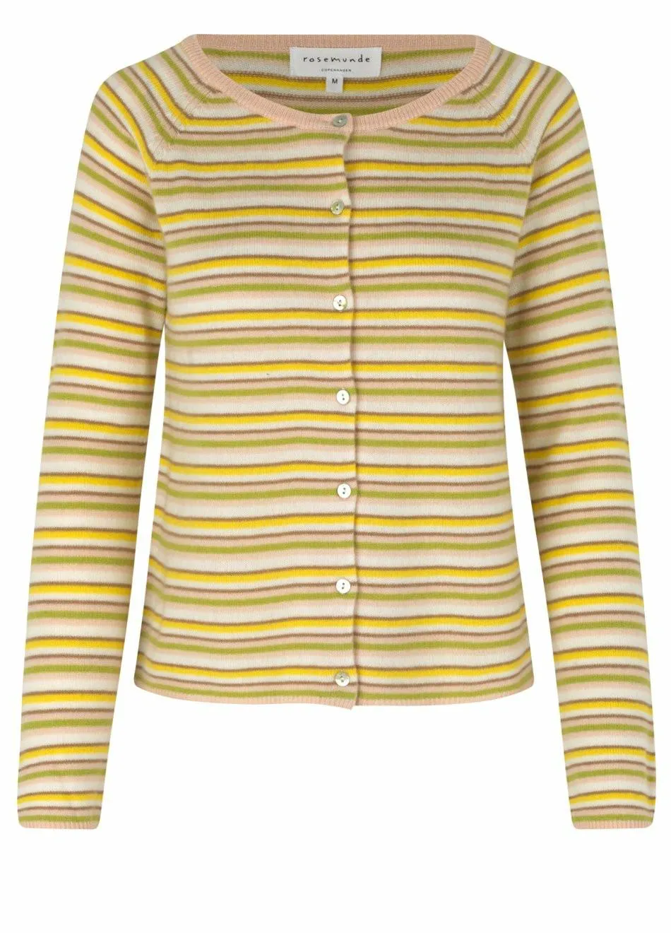 Cashmere Multi Stripe Cardigan | Rose