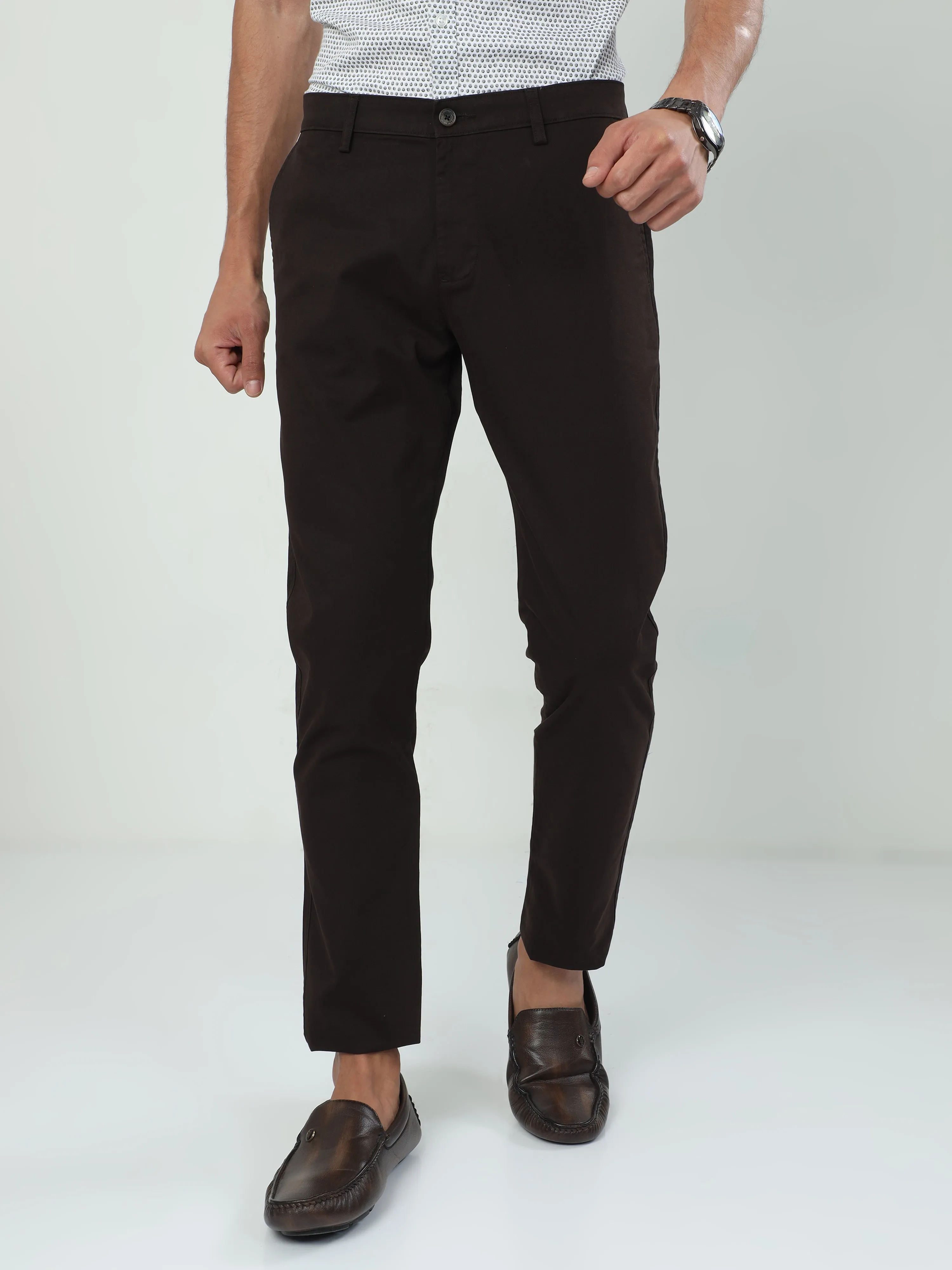Classic Polo Men's   Moderate Fit Cotton Trousers | TO2-52 B-COF-MF-LY