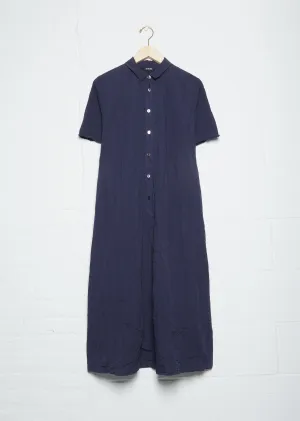 Collar Shirtdress — Navy