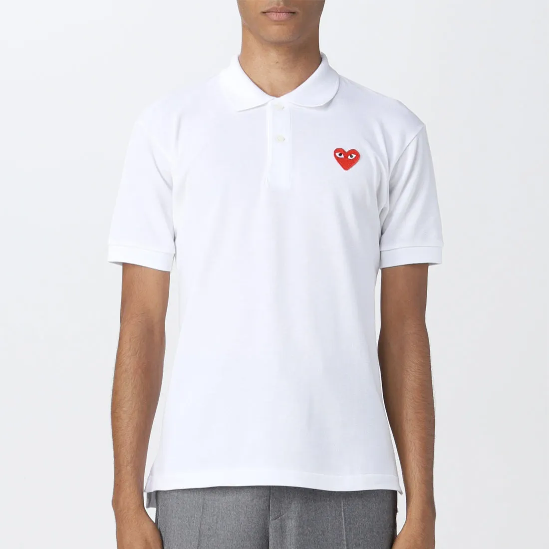 Comme des Garçons PLAY Polo T-Shirt White