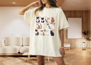 Coquette Cat Shirt Preppy Aesthetics Pink Bow Shirt for Cat Lovers Pet Owner Cute y2k Vintage Unisex Tshirt Gift for Women Men, Friend Gifts