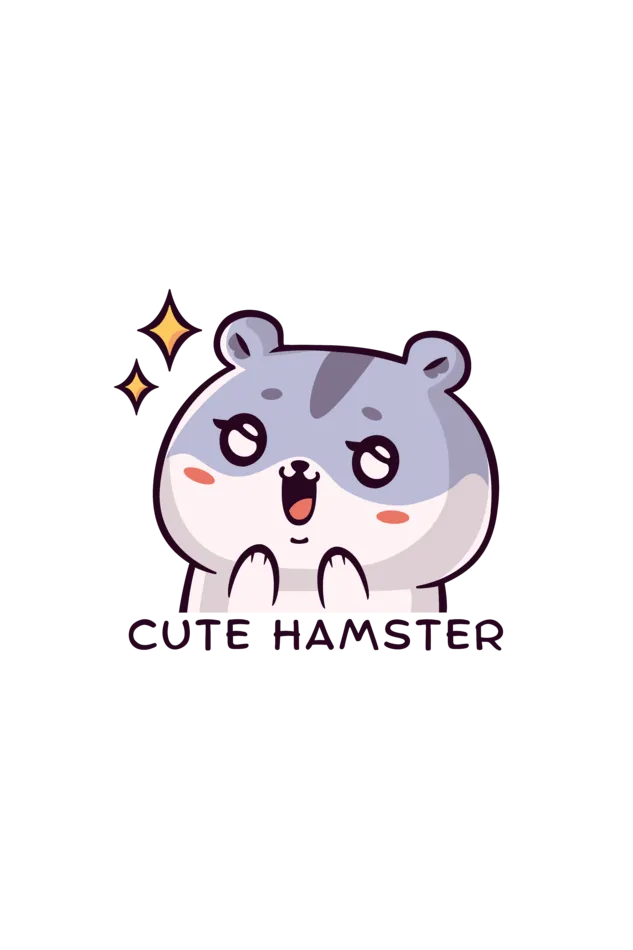 Cute Hamster White Printed T-shirt for girl