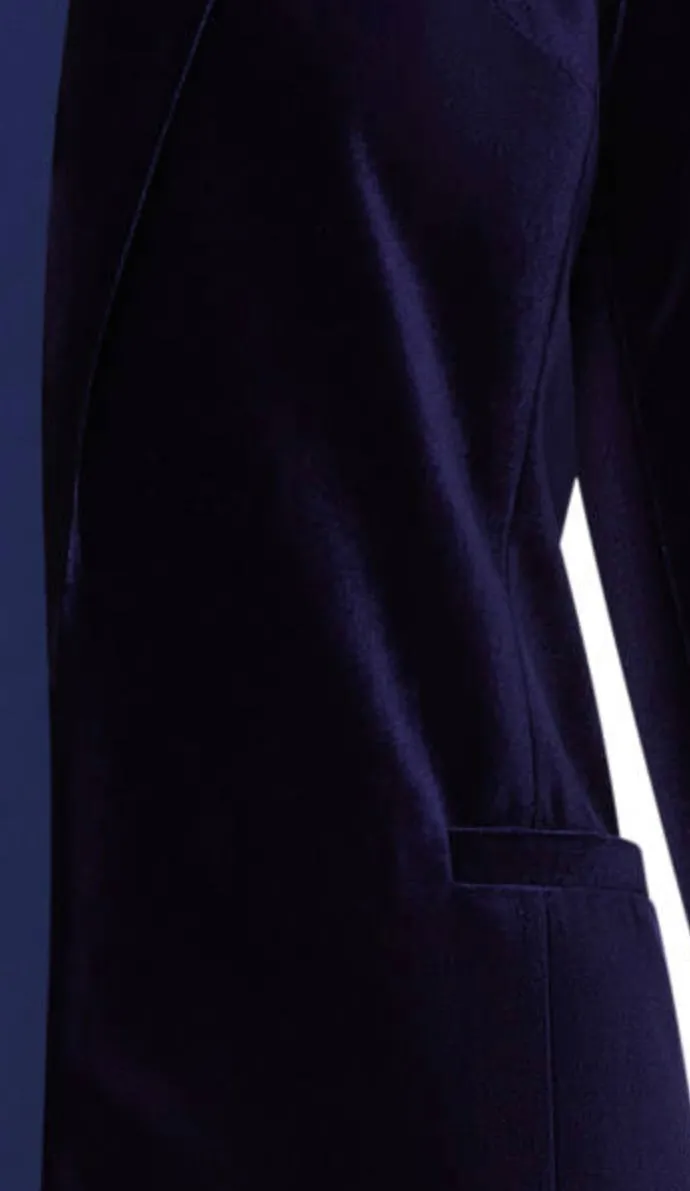 Damson Velvet Blazer - Tia