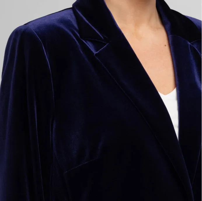 Damson Velvet Blazer - Tia