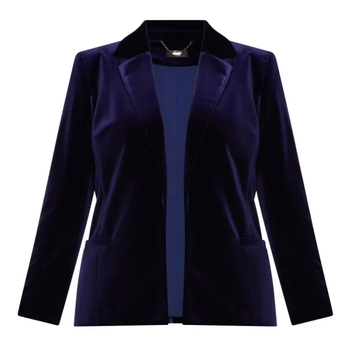 Damson Velvet Blazer - Tia
