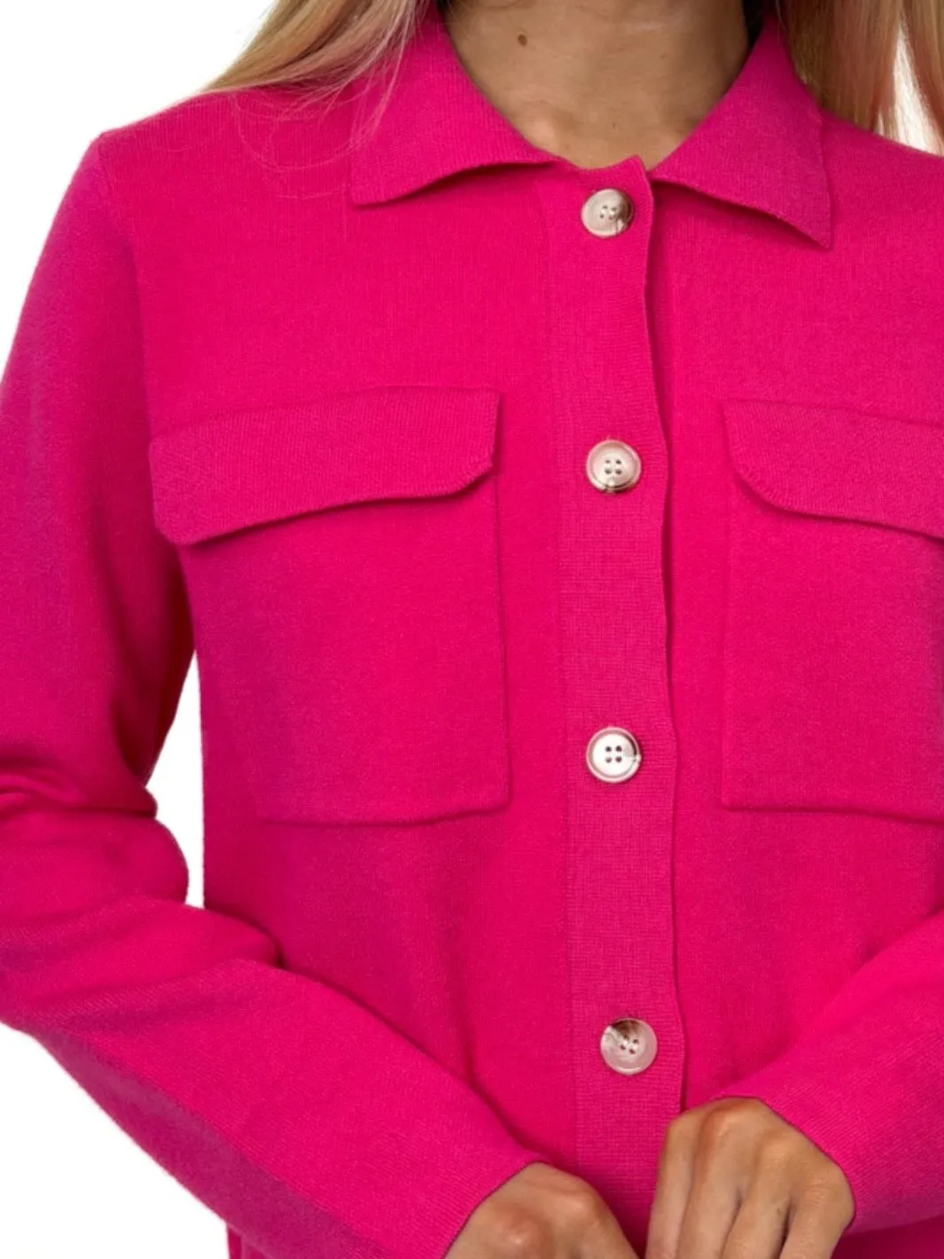 Dani Knit Cardigan - Cerise Pink