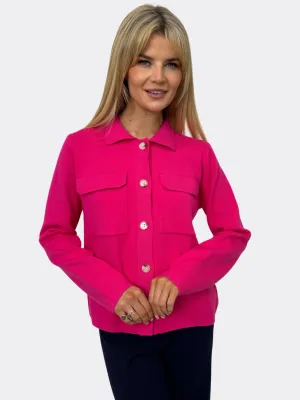 Dani Knit Cardigan - Cerise Pink