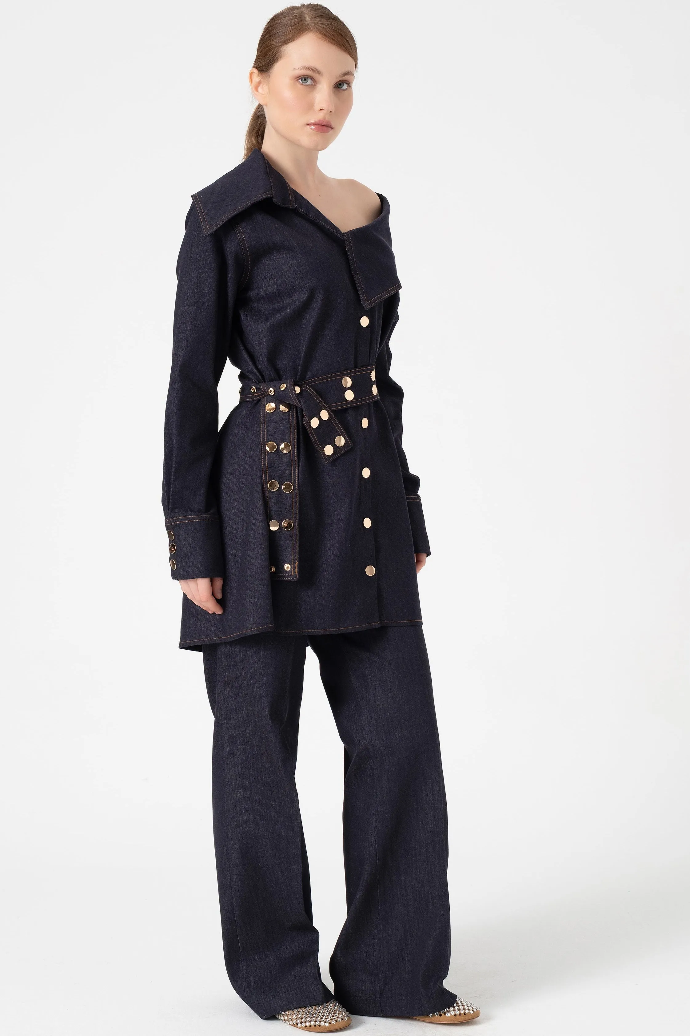 DENIM CHIC TROUSERS
