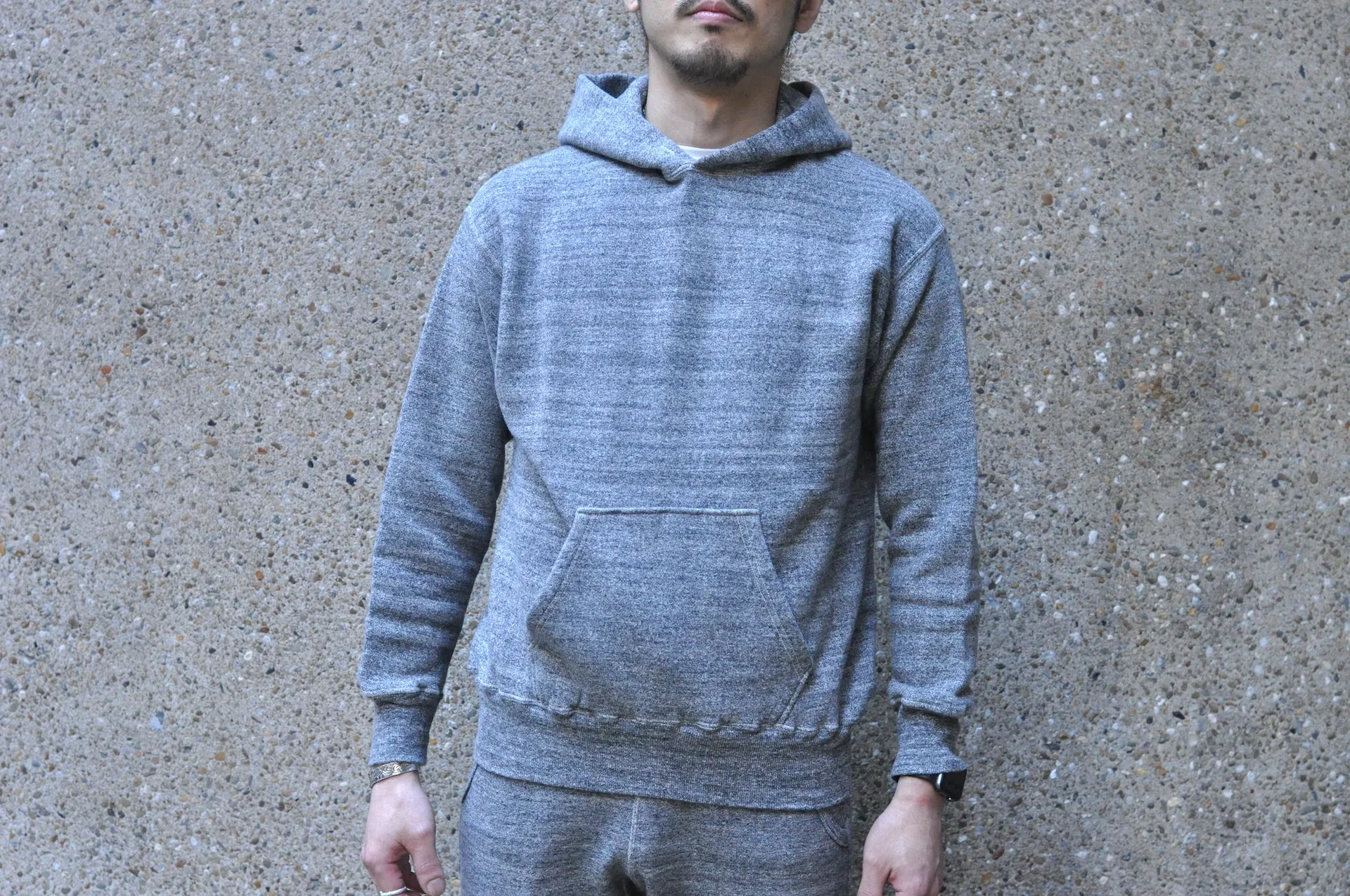 Dubble Works 11oz "Tsuri-ami" Loopwheeled Pull Over (Heather Charcoal)