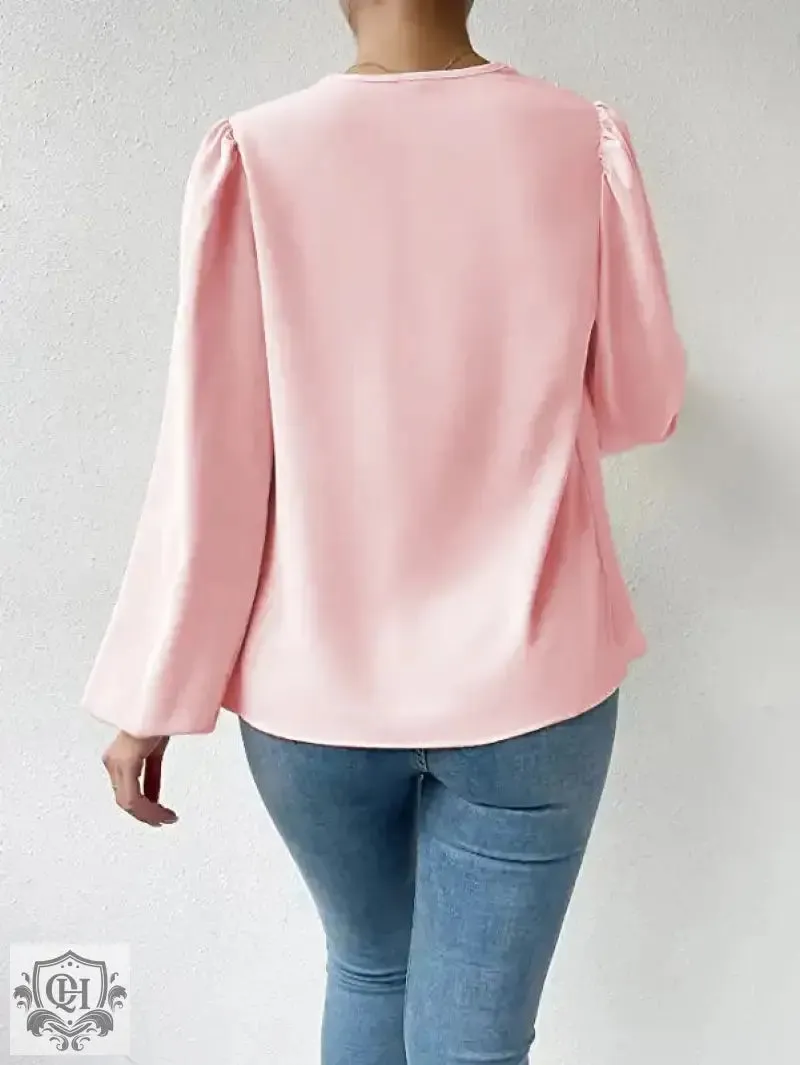 Elegant V-Neck Draped Top