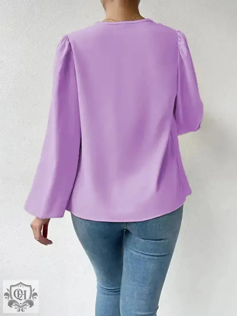 Elegant V-Neck Draped Top