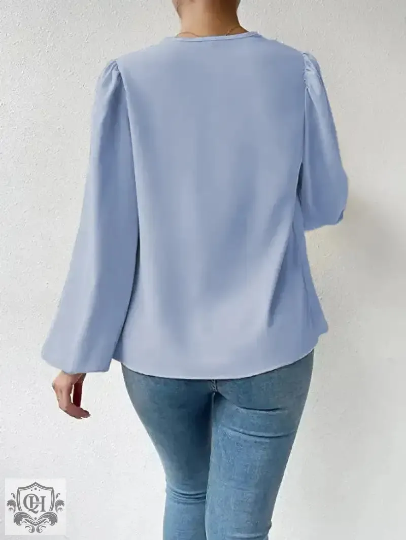 Elegant V-Neck Draped Top