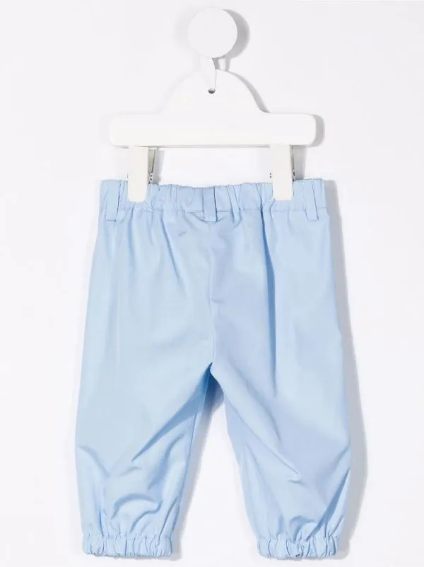 FENDI BABY Logo-waistband Trousers Blue