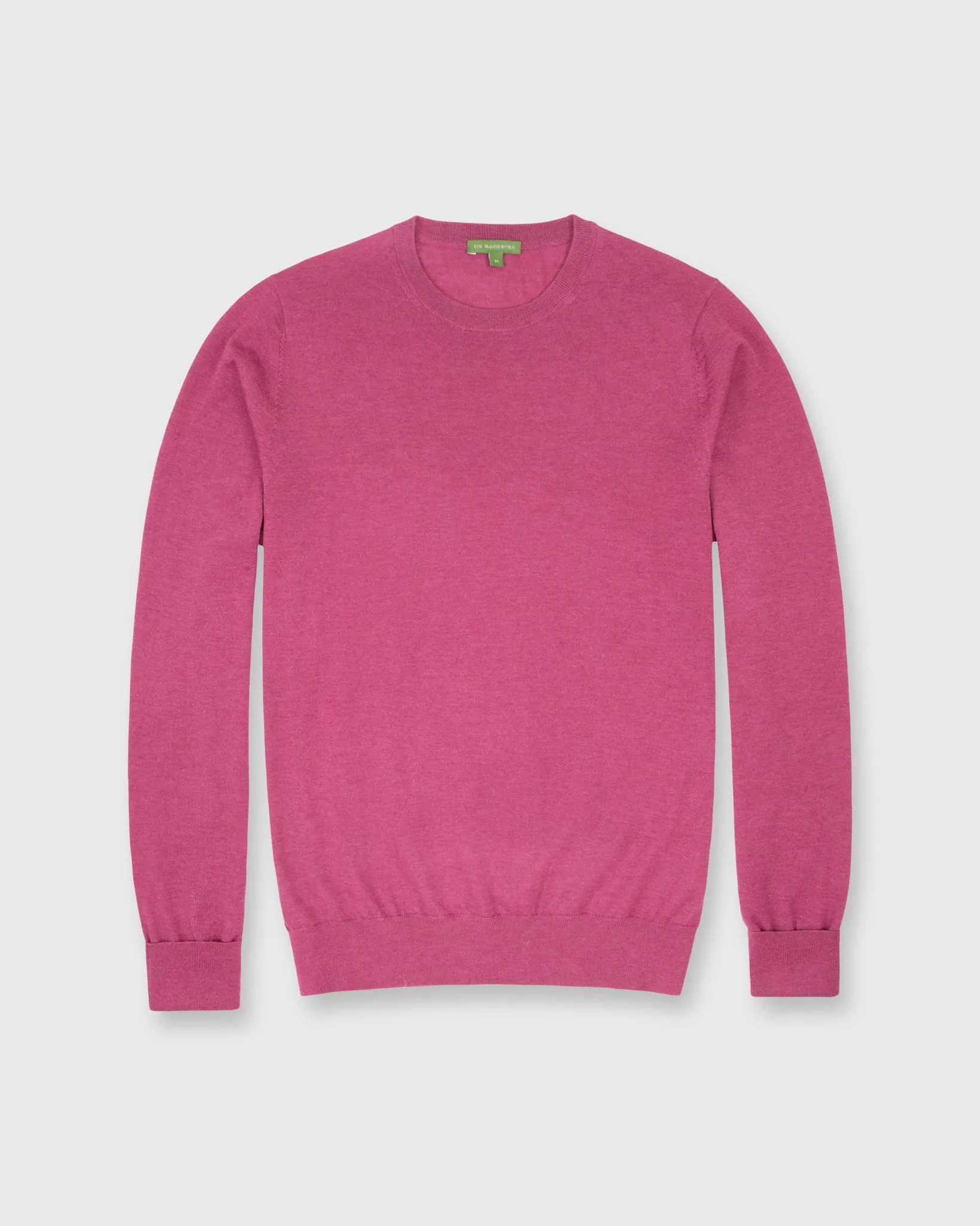 Fine-Gauge Crewneck Sweater in Rose Cashmere