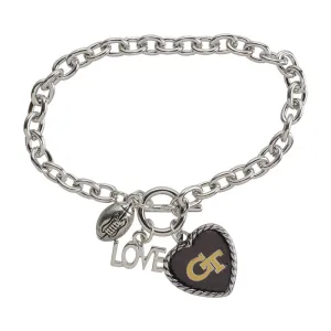 Georgia Tech Yellow Jackets Charmed Love Sport Bracelet