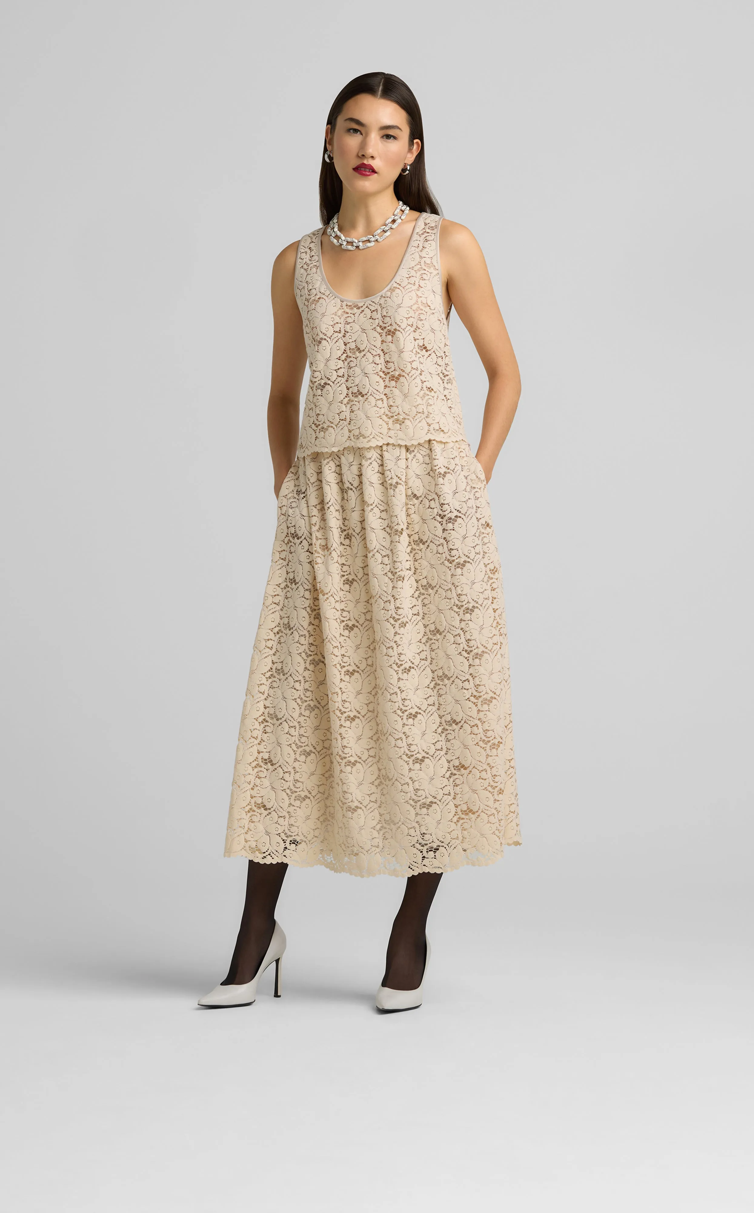 Guipure Lace Skirt