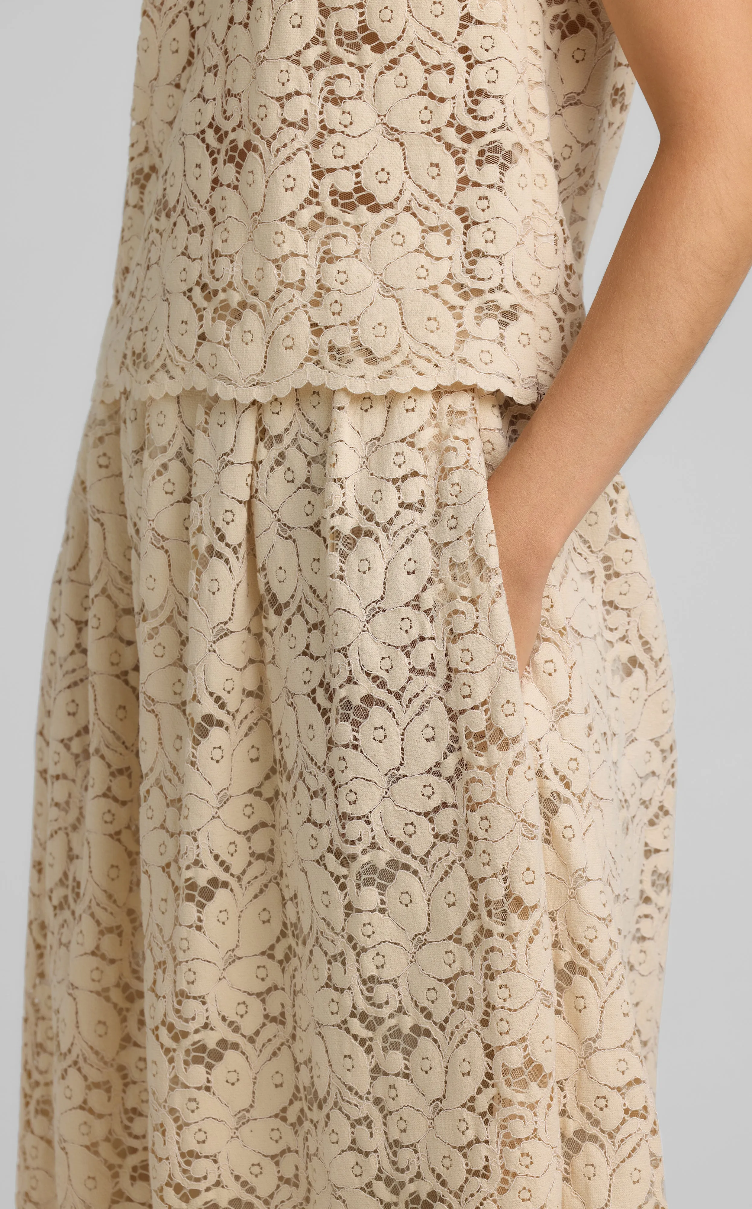 Guipure Lace Skirt