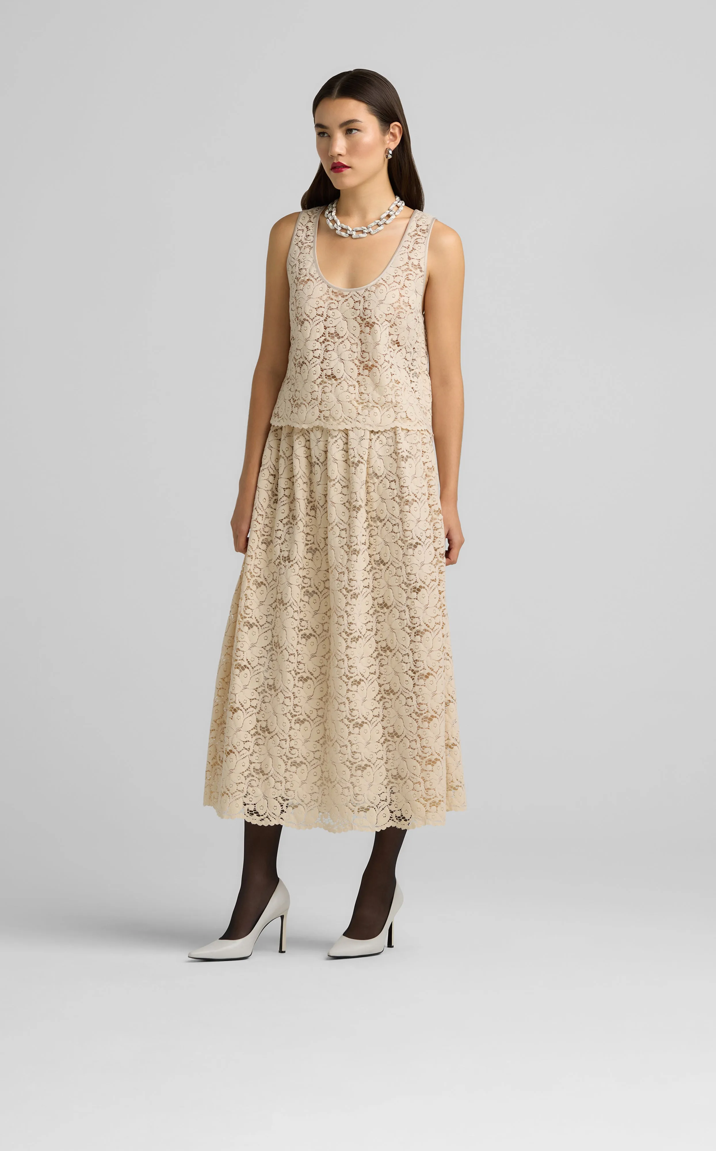 Guipure Lace Skirt
