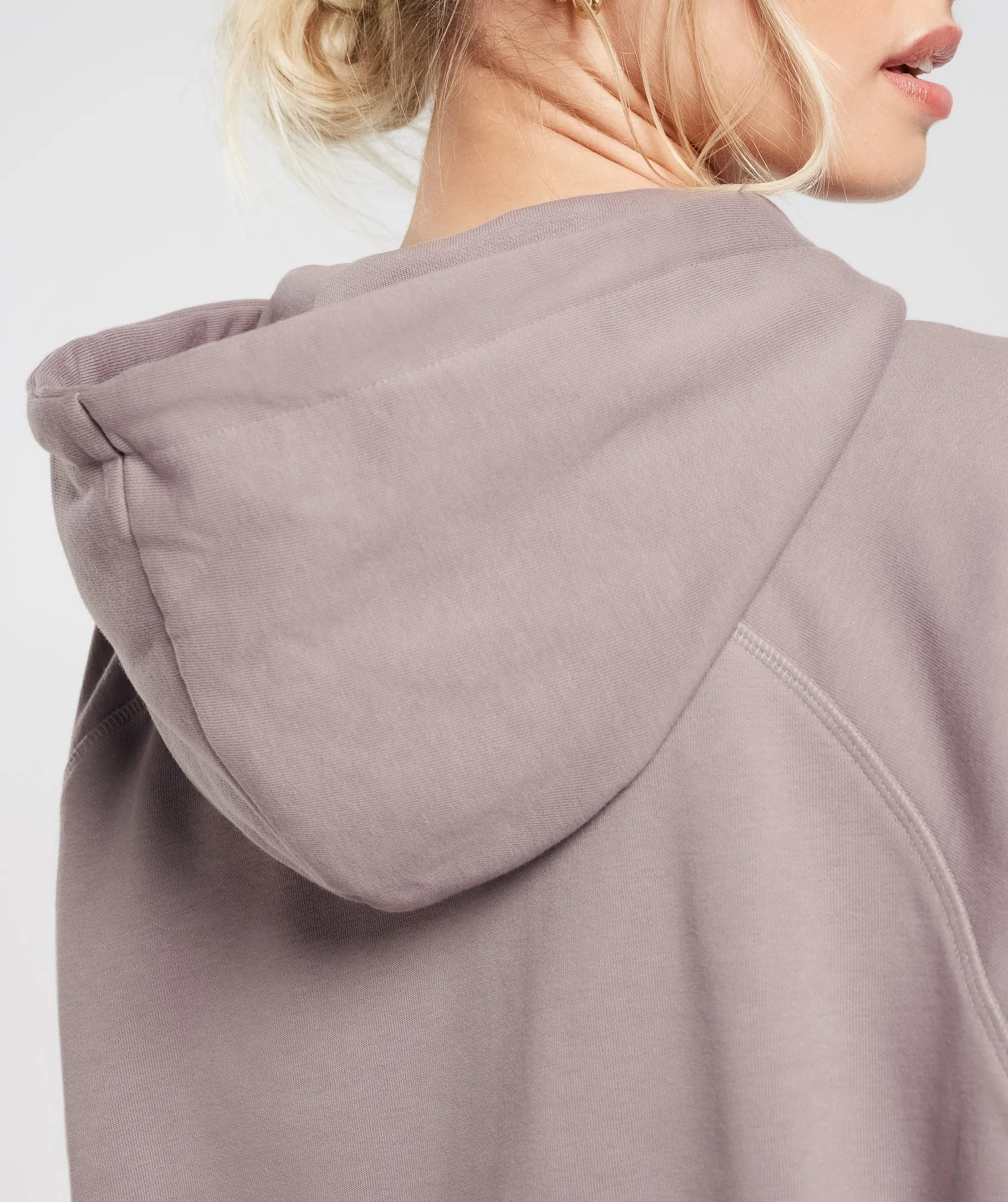Gymshark Training Oversized Fleece Hoodie - Washed Mauve