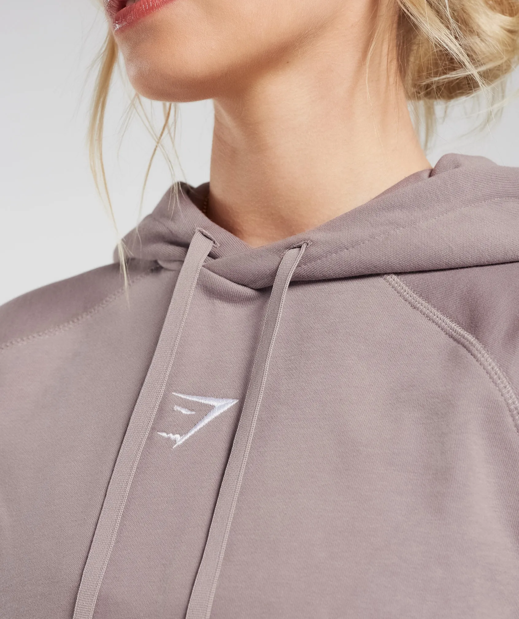 Gymshark Training Oversized Fleece Hoodie - Washed Mauve