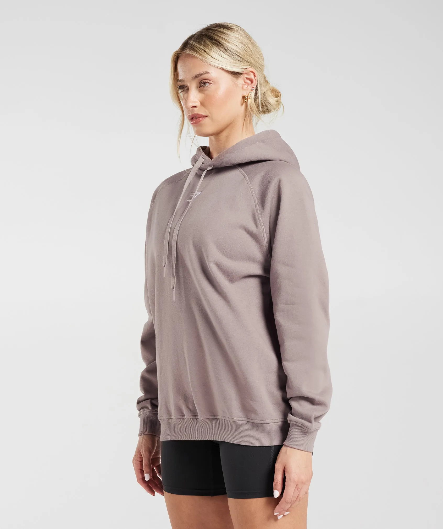 Gymshark Training Oversized Fleece Hoodie - Washed Mauve