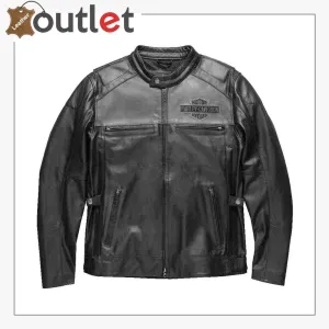 Harley-Davidson Men's Votary Color blocked Leather Jacket
