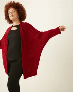 Helen Chenille Cardigan | Red