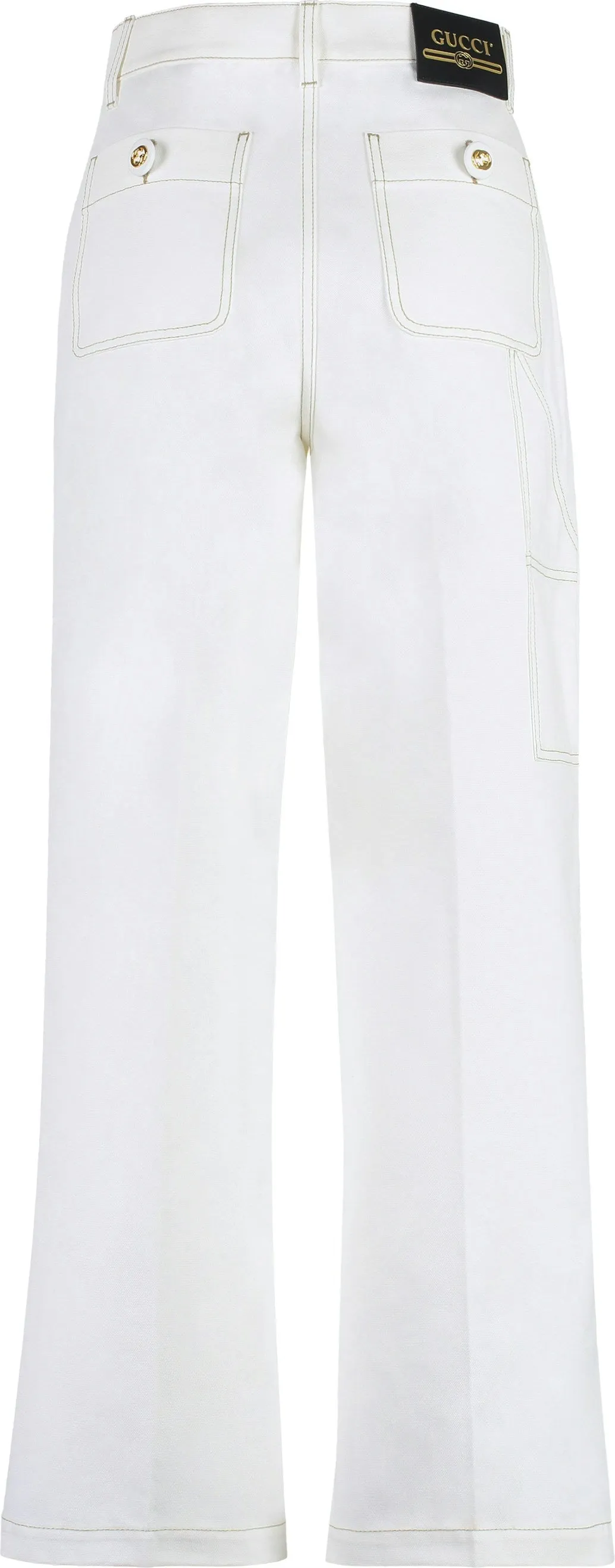 HIGH-RISE COTTON TROUSERS