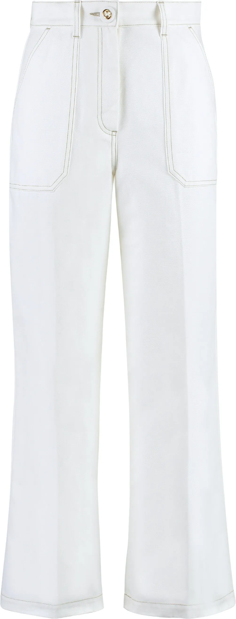 HIGH-RISE COTTON TROUSERS