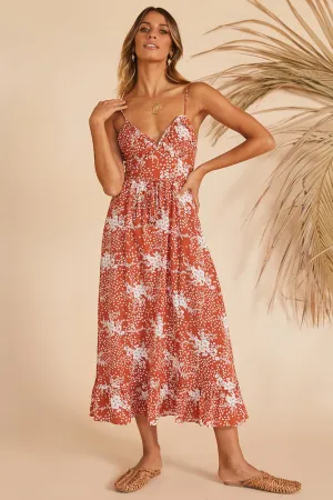 Holding On Maxi Dress Rust