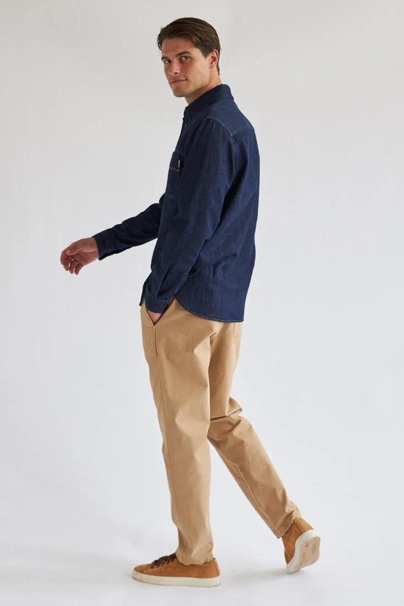 Horssten Shirt Dark Blue Denim