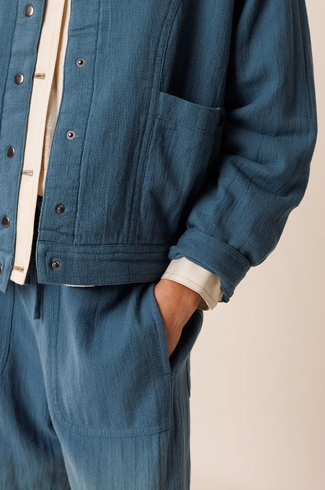 Indi & Cold Panama Indigo Bomber Jacket