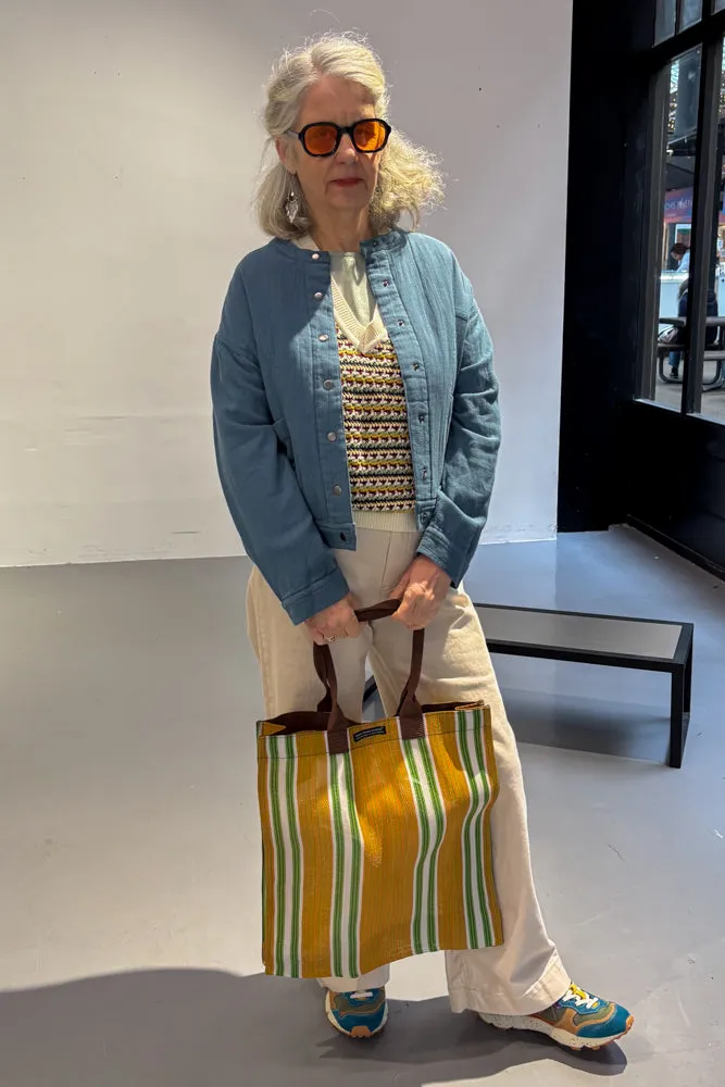 Indi & Cold Panama Indigo Bomber Jacket