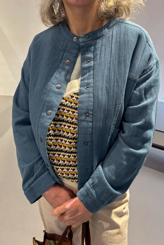 Indi & Cold Panama Indigo Bomber Jacket
