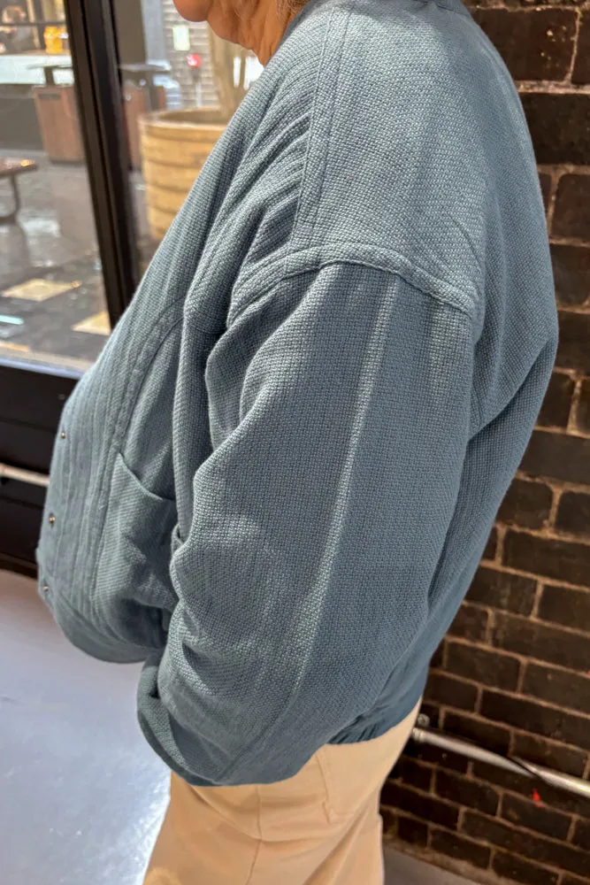 Indi & Cold Panama Indigo Bomber Jacket