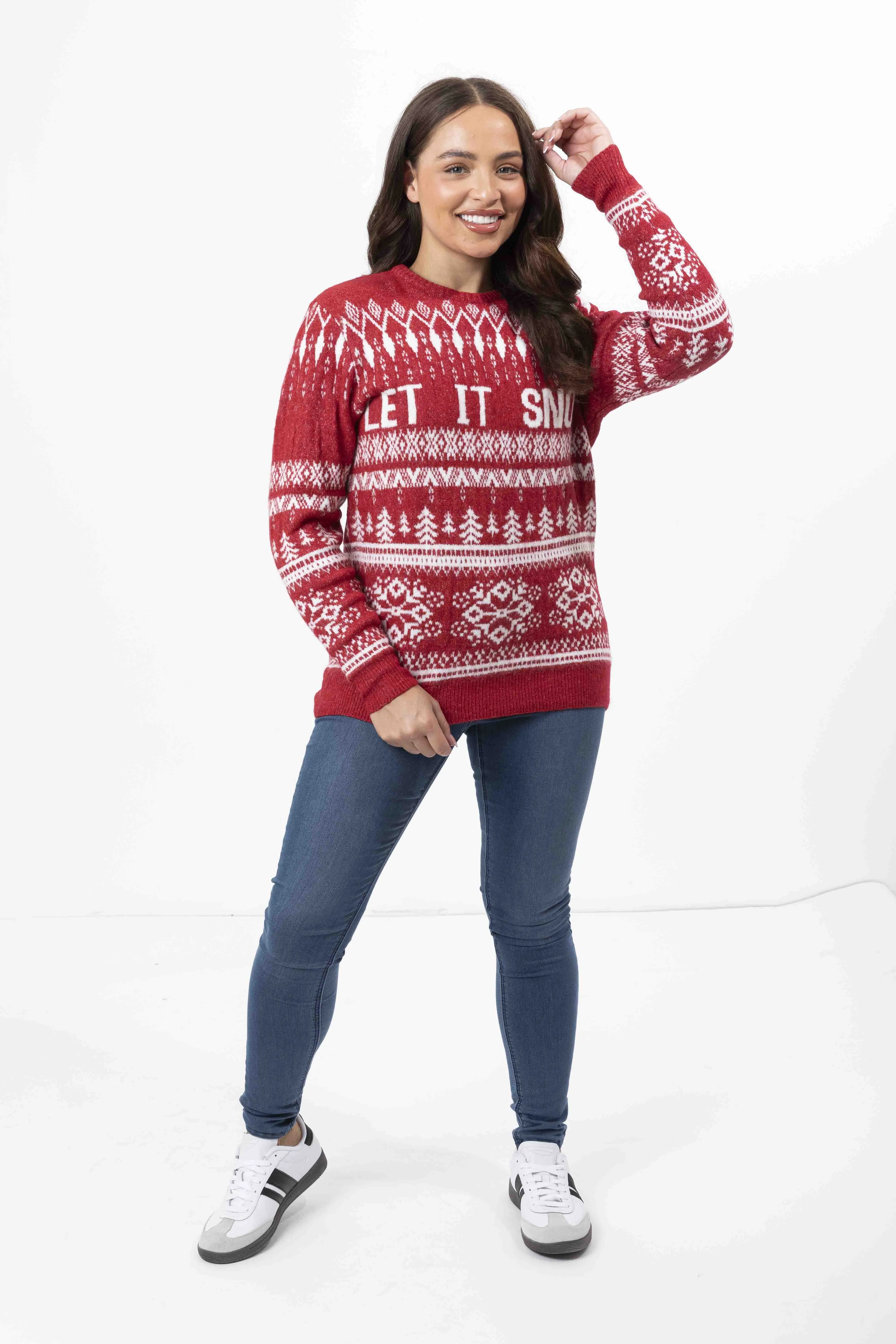 Let It Snow Soft Fluffy Knit Christmas Jumper